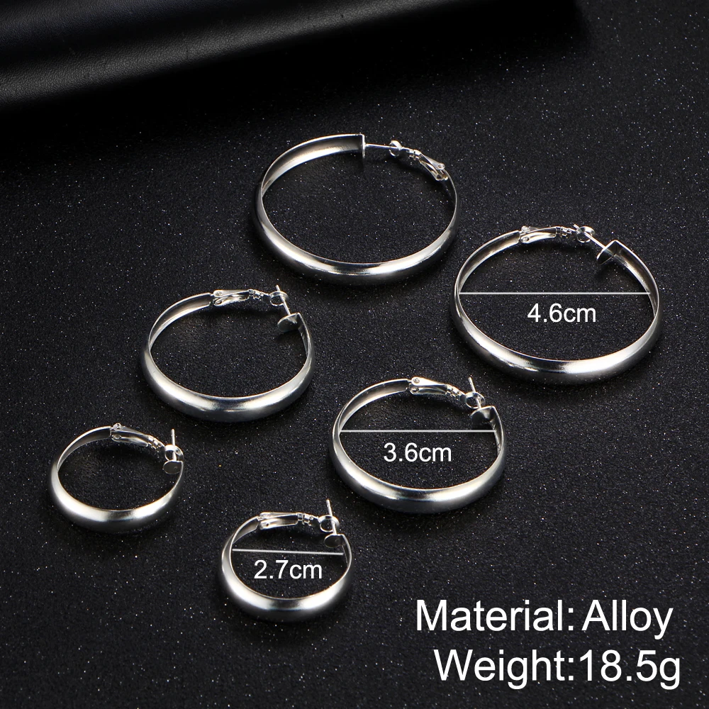 Ай Последней Моды 3 пар/компл. панк широкий круг большой негабаритных обруч