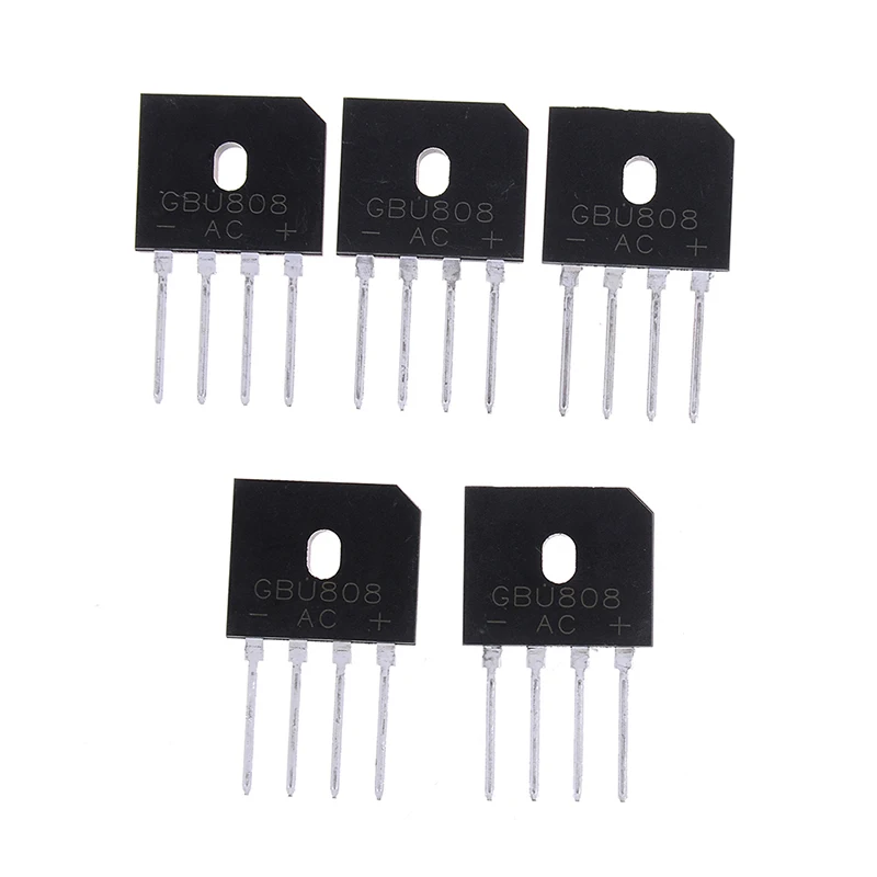 

5 шт. GBU808 800 в 8A однофазный диодный мост выпрямитель Ic чип Горячая Новинка
