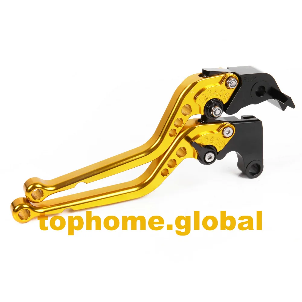 

For TIGER 1200 EXPLORER 2012 - 2018 CNC Gold Long Adjustable Clutch Brake Levers 2017 2016 2015 2014 2013