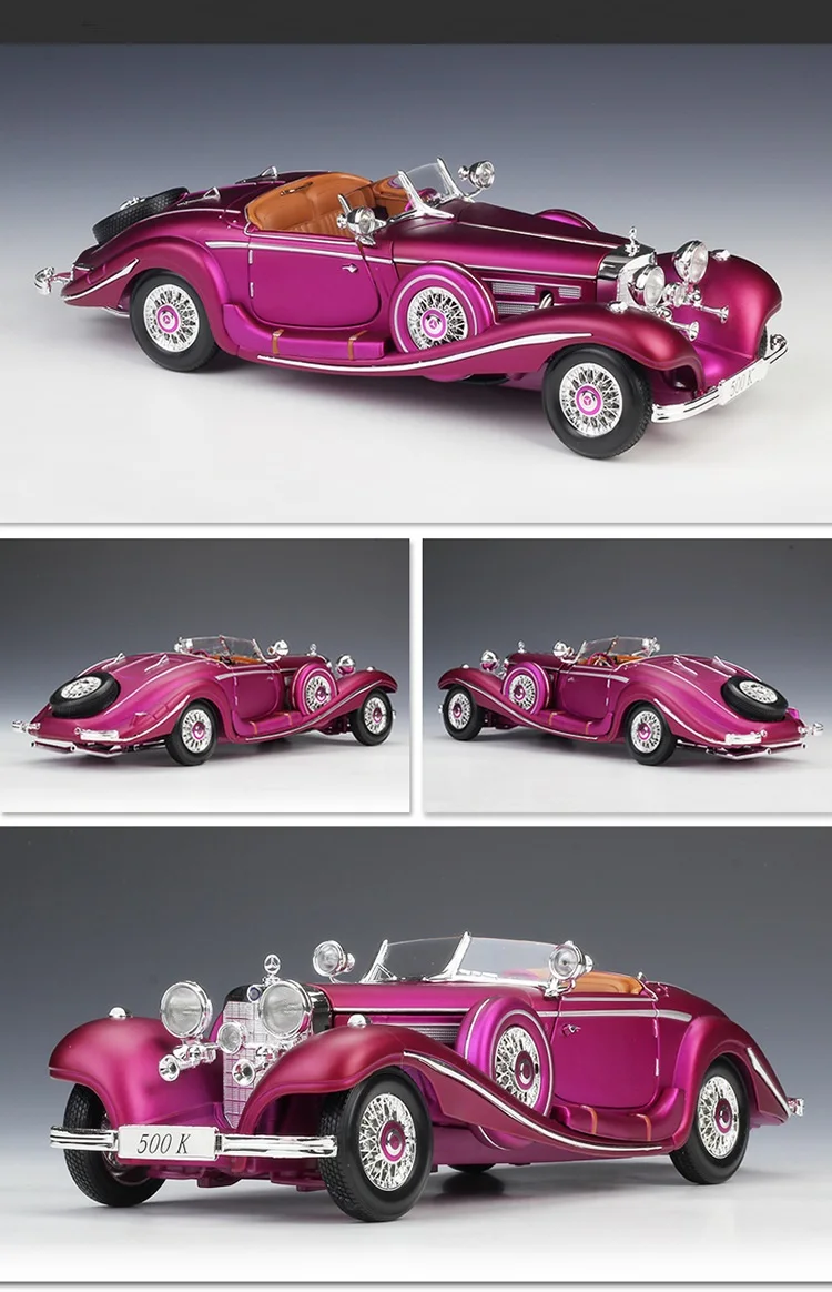 1:18 Maisto Benz 500K 1936 белый/красный/фиолетовый литье под давлением модель автомобиля