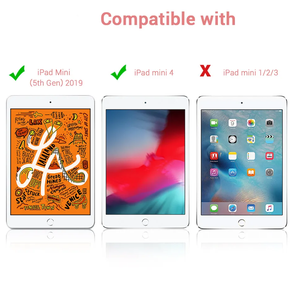 Чехол для Apple iPad mini 5 7,9 дюймов чехол Funda модель A2133 pu кожаный для iPad mini 4 чехол-подставка+ слот для карт+ пленка+ стилус