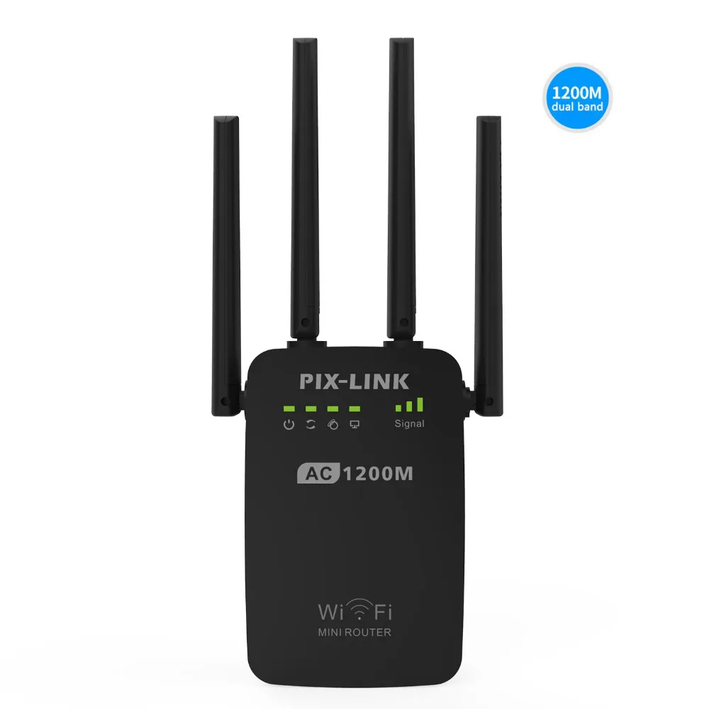 PIXLINK AC1200 wifi ретранслятор/маршрутизатор/точка доступа AP беспроводной расширитель