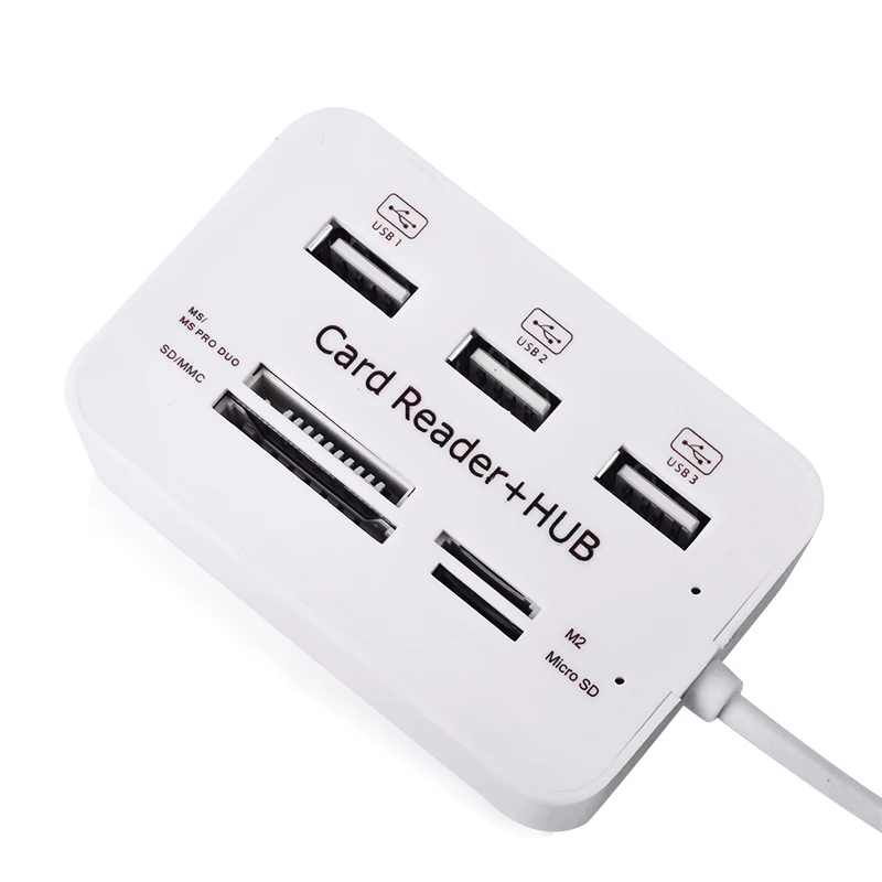 Мульти USB концентратор комбо 2 0 3 порта кардридер микро высокоскоростной сплиттер