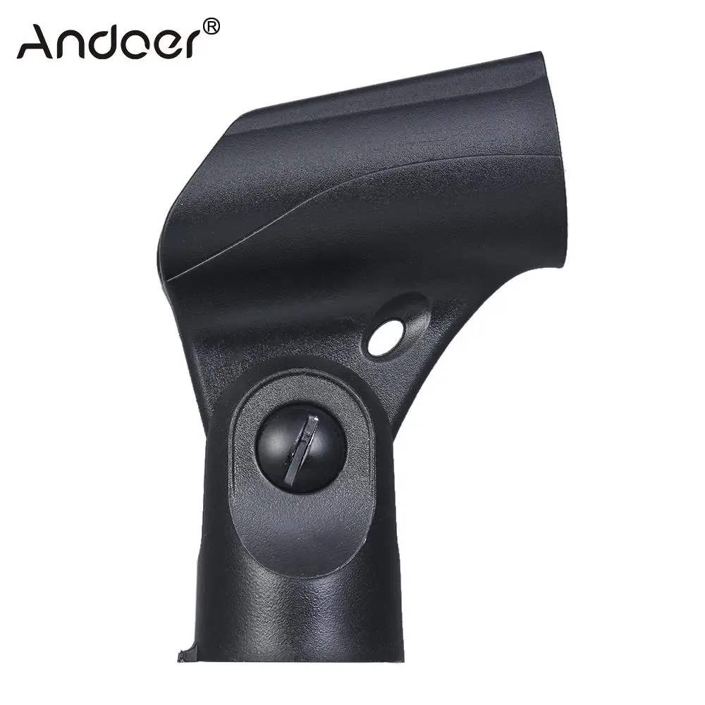 Andoer M-7 Пластиковый Регулируемый угол наклона микрофон Микрофон зажим держатель для всех 22 мм Диаметр ручные передатчики микрофоны