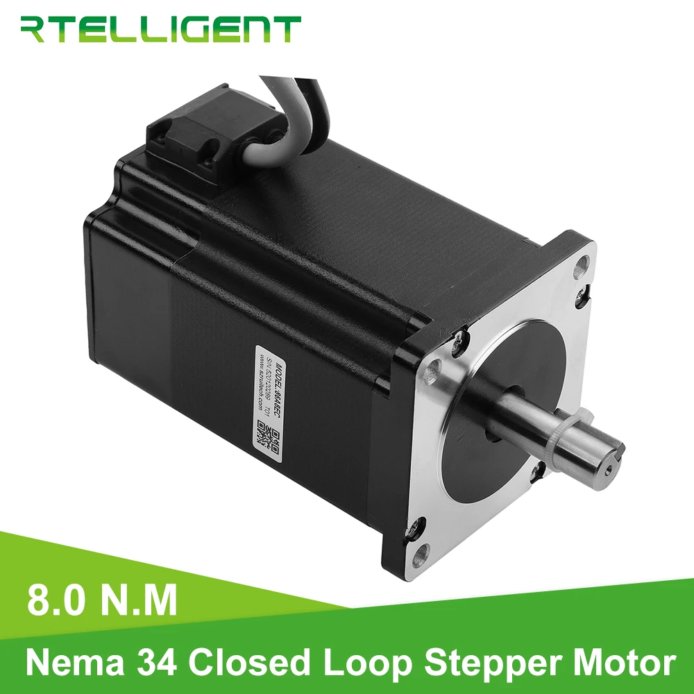 Rtelligent высокий крутящий момент Nema 34 86A8EC 8.0N.M Hybird ЧПУ замкнутый контур шаговый двигатель легкий сервопривод шаг-сервопривод с кодером