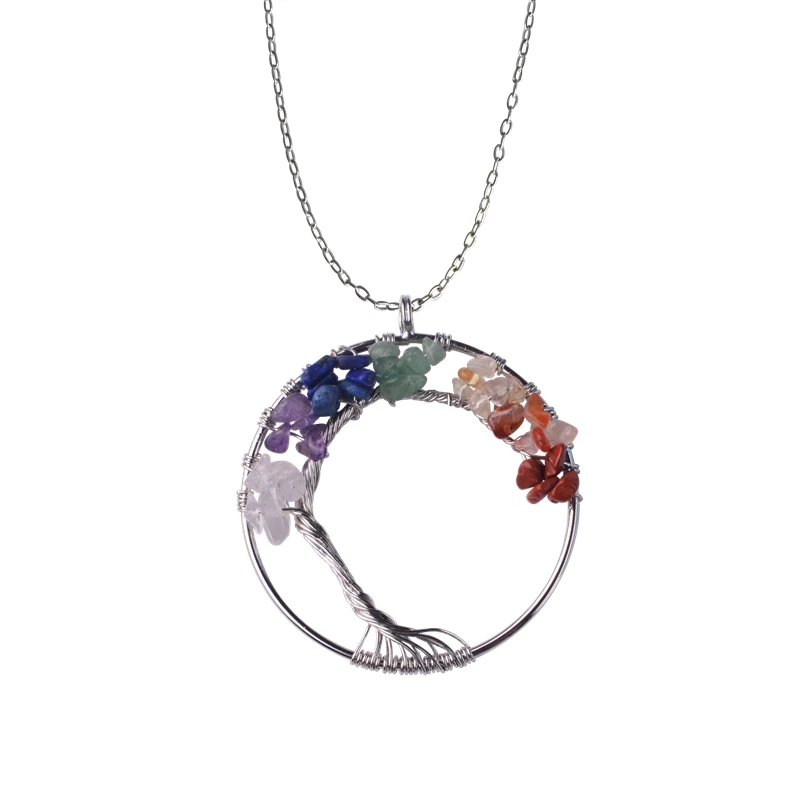 Натуральный Камень Полые подвеска в виде виноградной лозы 7 Чакра Йога Мудрость