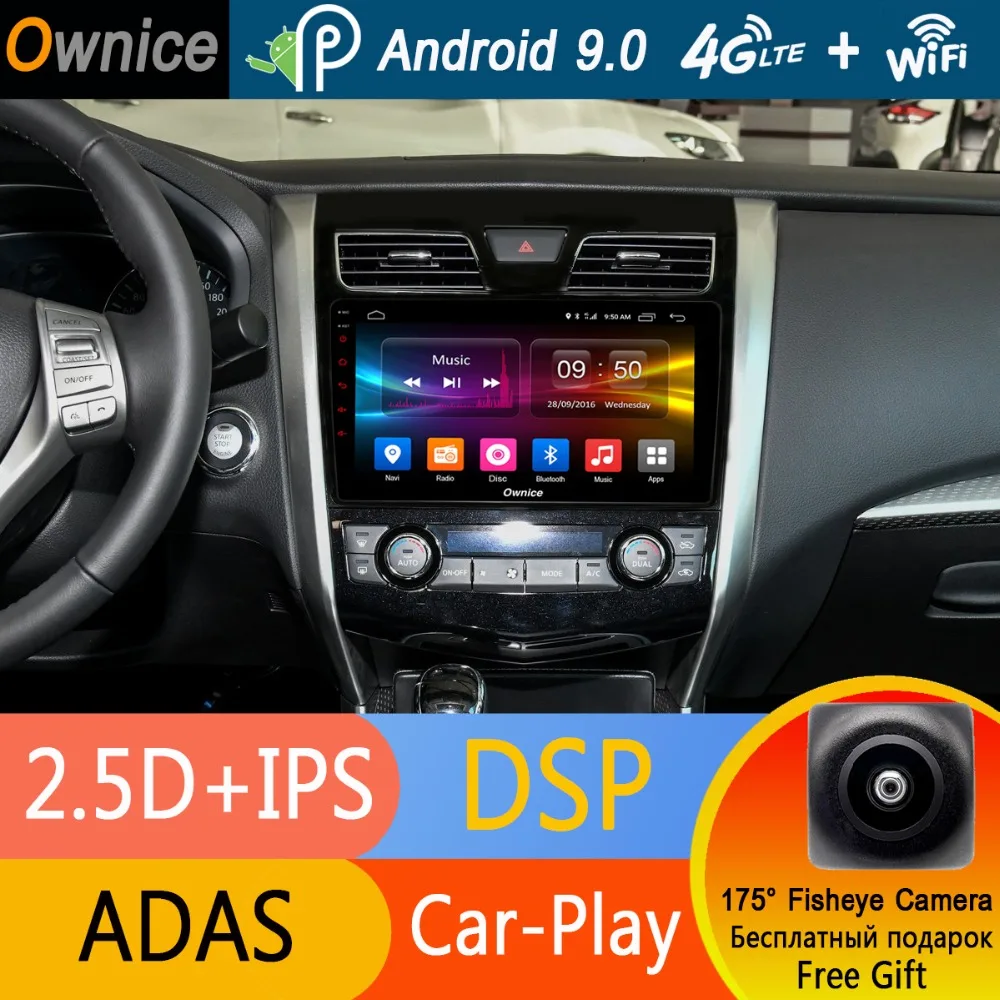Автомобильный радиоприемник 10 1 дюймов IPS Octa 8 Core Android 9 0 DVD-плеер для Nissan Teana 2013 2014 2015