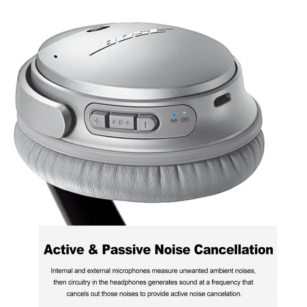 Беспроводные Bluetooth наушники Bose quietкомфорт 35 II ANC, гарнитура с басами, акустические наушники с шумоподавлением