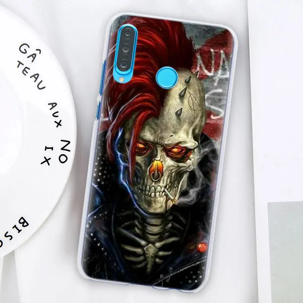 14 Мало смерть с косой чехол для телефона для huawei P30 P30 Pro P9 P10 P20 Lite P Smart плюс просмотр 20 Жесткий задний Чехол бант - Цвет: 14