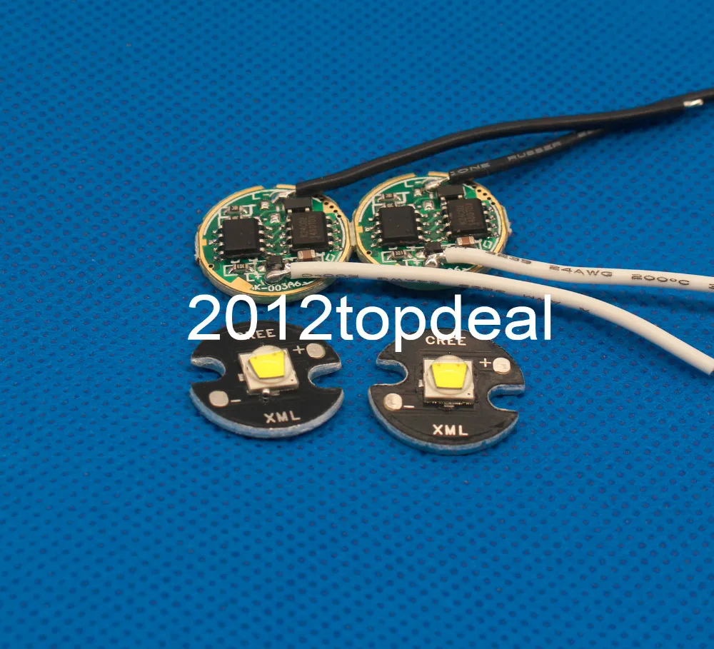 2 комплекта светодиодный эмиттер Cree XML2 10 Вт 16 мм + 3 7 в пост. Тока 5 светодиодный|led