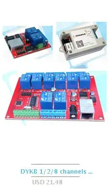Dykb 1/2/8 каналов LAN Ethernet реле задержки коммутатор Ethernet TCP/UDP модуль контроллера веб сервер цифровой вход 5 В, 12 В, 24 В постоянного тока