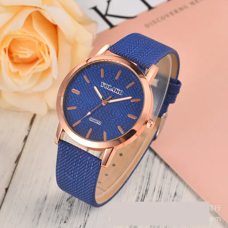 Известный бренд Yolake джинсовым пояс для женщин часы модные цифровые дамские