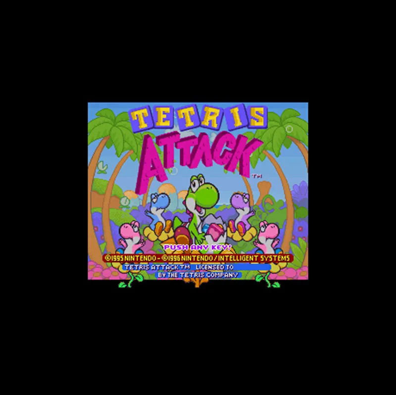 Tetris Attack NTSC Версия 16 бит 46 пин большая серая игровая карта для игроков в