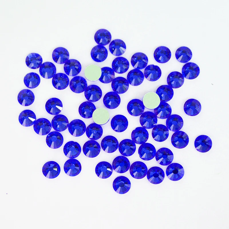 Высококачественные Стразы без горячей фиксации от 3SS до 30SS сапфировые камни с