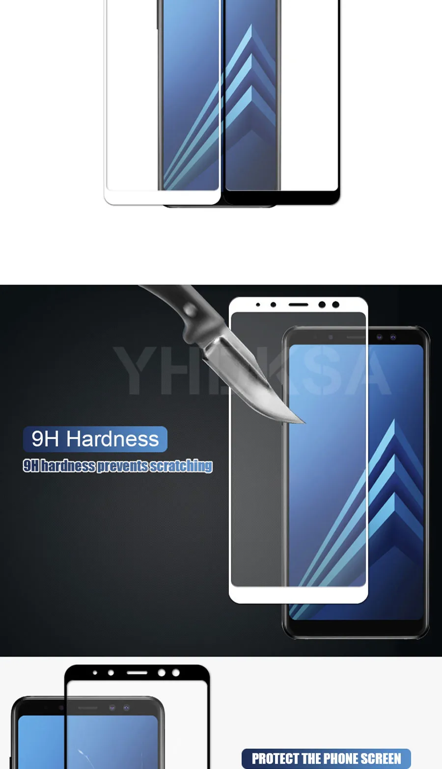 9D Защитное стекло для Samsung Galaxy A5 A7 A3 A6 A8 Plus A9 закаленное защитное стекло для экрана