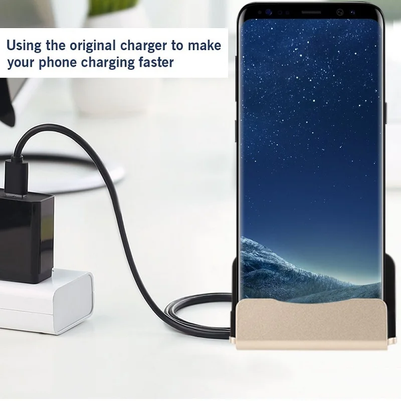 Тип C Зарядное устройство USB Зарядная база для док станции Синхронизация Колыбель