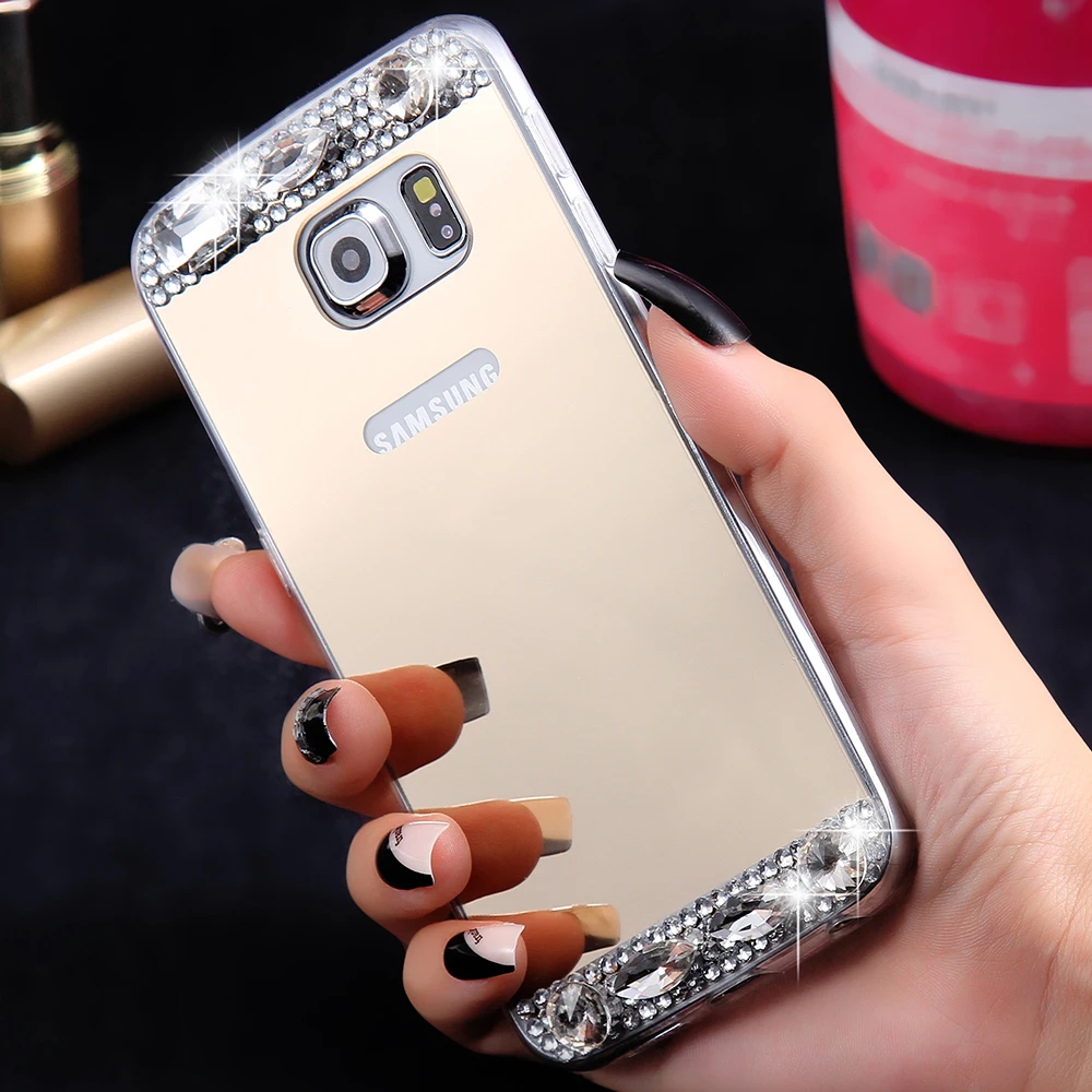 2018 Kisscase Блеск Зеркало чехол для Samsung Galaxy S8 plus S6 S7 Edge Чехол A3 A5 A7 2017 J3 j5 J7 2016 алмазов