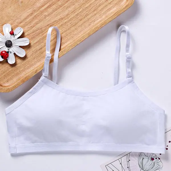 Girl Underwear Puberty Girls Summer Animal Print Seamless Training Bra Teenage Soft Cotton Underwear 8-16T