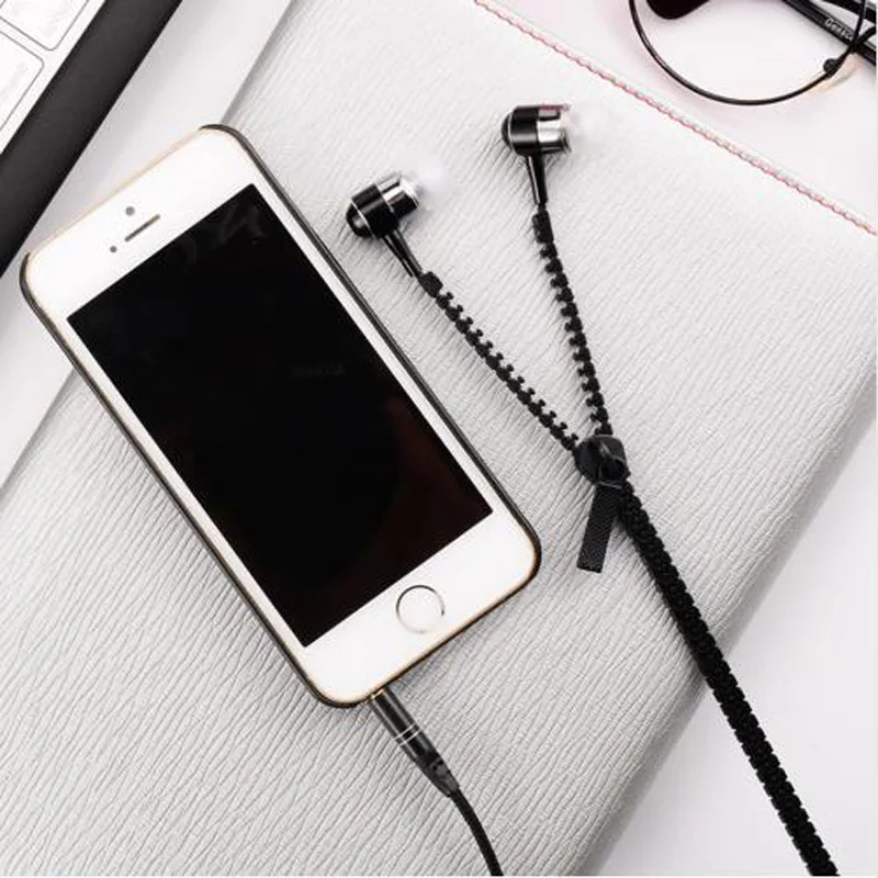 New Hot 6 Color Glow In-Ear Luminous Light Metal Zipper Earphone In The Dark Headset for Iphone Samsung Auriculares | Электроника