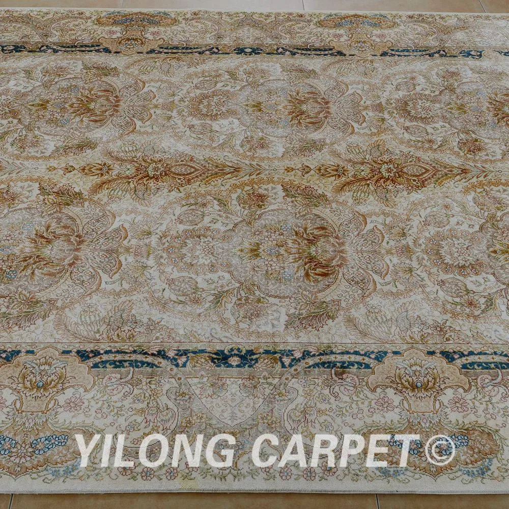 Yilong 5 6 'x 8 3' античный ручной работы персидский Тебризский ковер темно-синий
