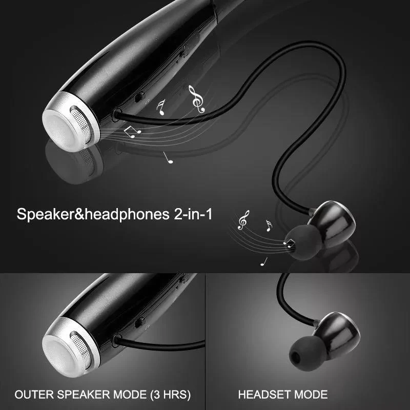 HB-906 наушники-вкладыши Bluetooth 5,0 гарнитура спортивные беспроводные компаньон для наушников и Динамик 2-в-1 Шейная лямка крепится пригодно для телефона ipad