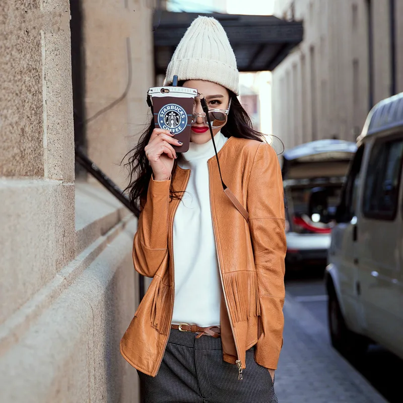 Куртка женская из натуральной кожи 2019|Кожаные куртки| |