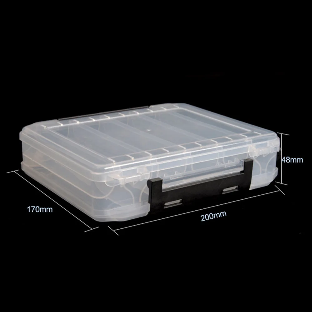 New Design Double Sided 10 compartments Fishing Tackle Box Hard Minnow Popper baits Case Storage | Спорт и развлечения