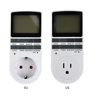 Цифровой ЖК-дисплей 7 дней 24 часа таймер розетка переключателя ЕС США штепсельная вилка программируемая D15