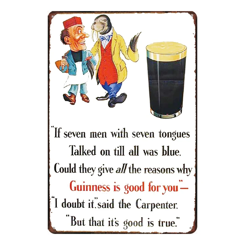 Goodness Guinness металлическая пластина жестяная вывеска винтажная табличка для