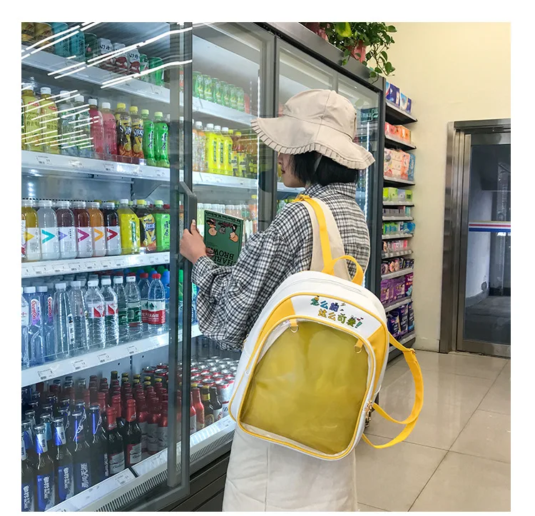 Прозрачные женские рюкзаки с милыми буквами Ita Bookbags, женские школьные сумки для девочек-подростков, модные летние рюкзаки, хит