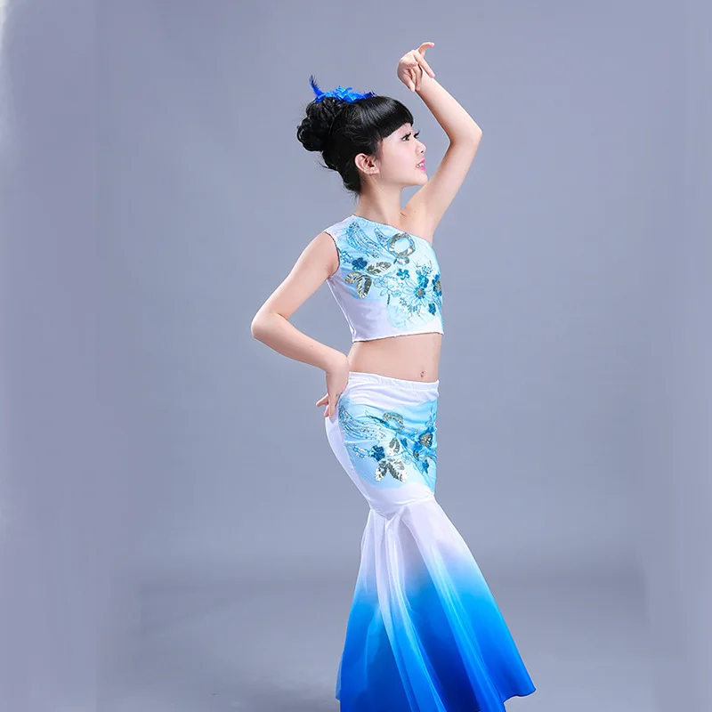 Дай танцевальный костюм танцевальные костюмы павлина для девочек этнические