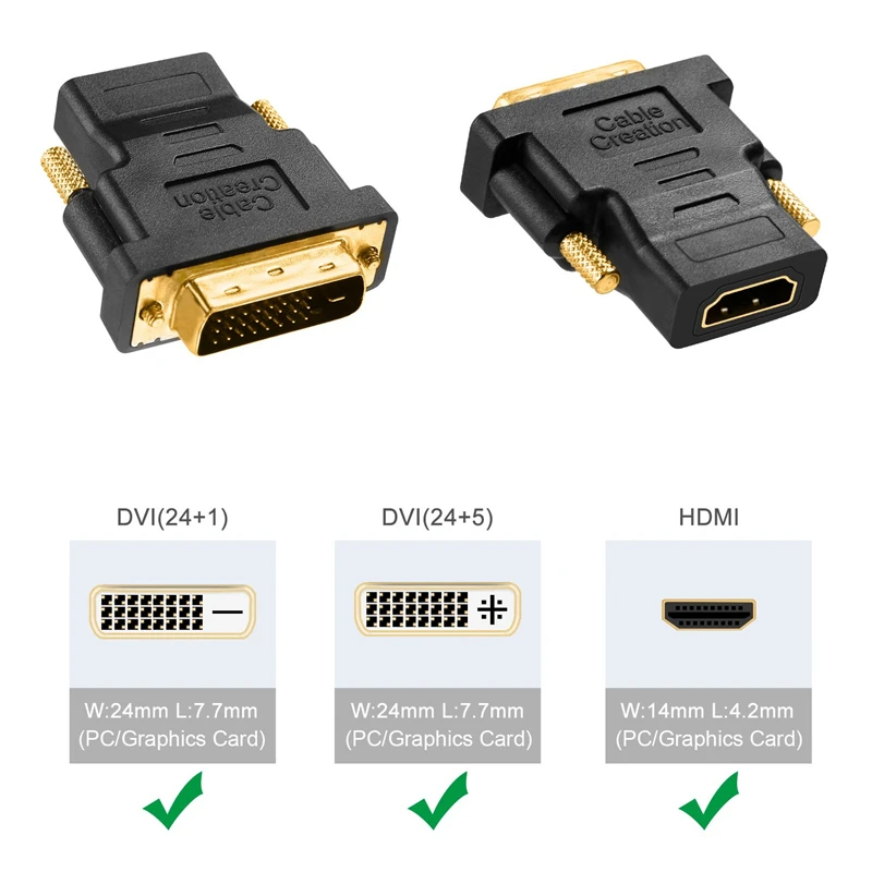 Адаптер DVI-HDMI двухнаправленный преобразователь DVI Male-HDMI Female 1080 P 3D | Электроника