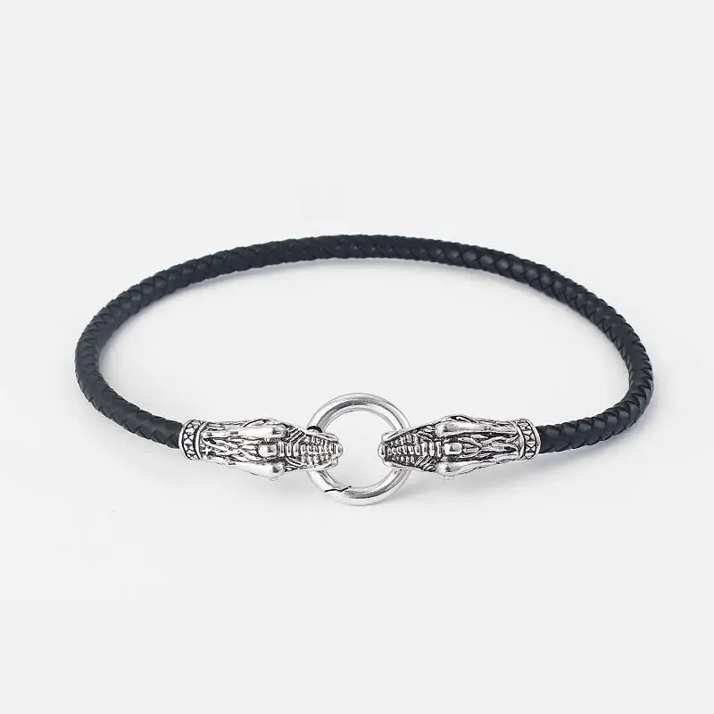 Ожерелье чокер из натуральной кожи с драконом 13 17 дюймов|leather choker|choker necklaceleather choker