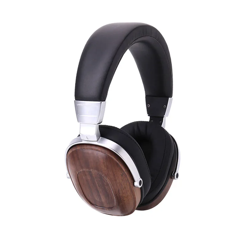 Оригинальный blon B8 HiFi деревянный металлические наушники Черный красного дерева