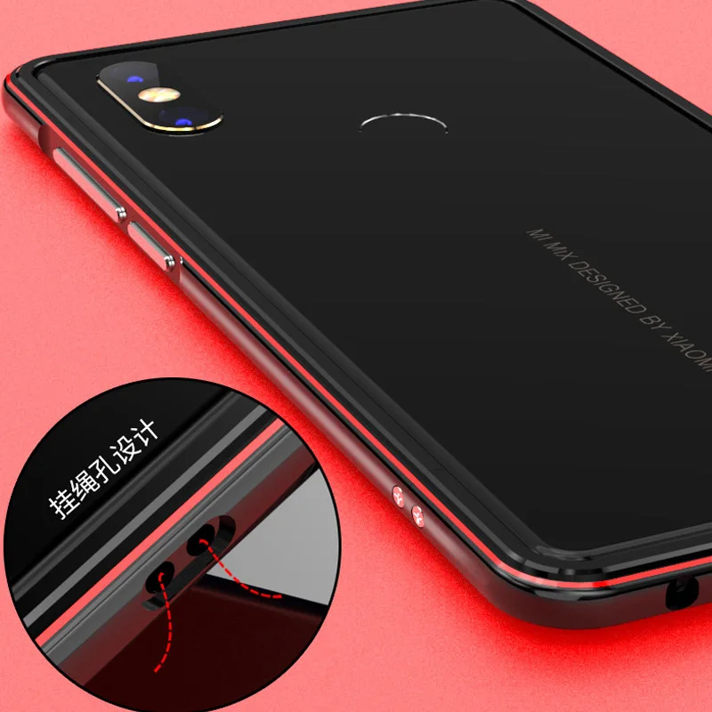 Чехол для Xiaomi mix 2 S металлическая рамка задняя крышка mix2 корпус алюминиевые