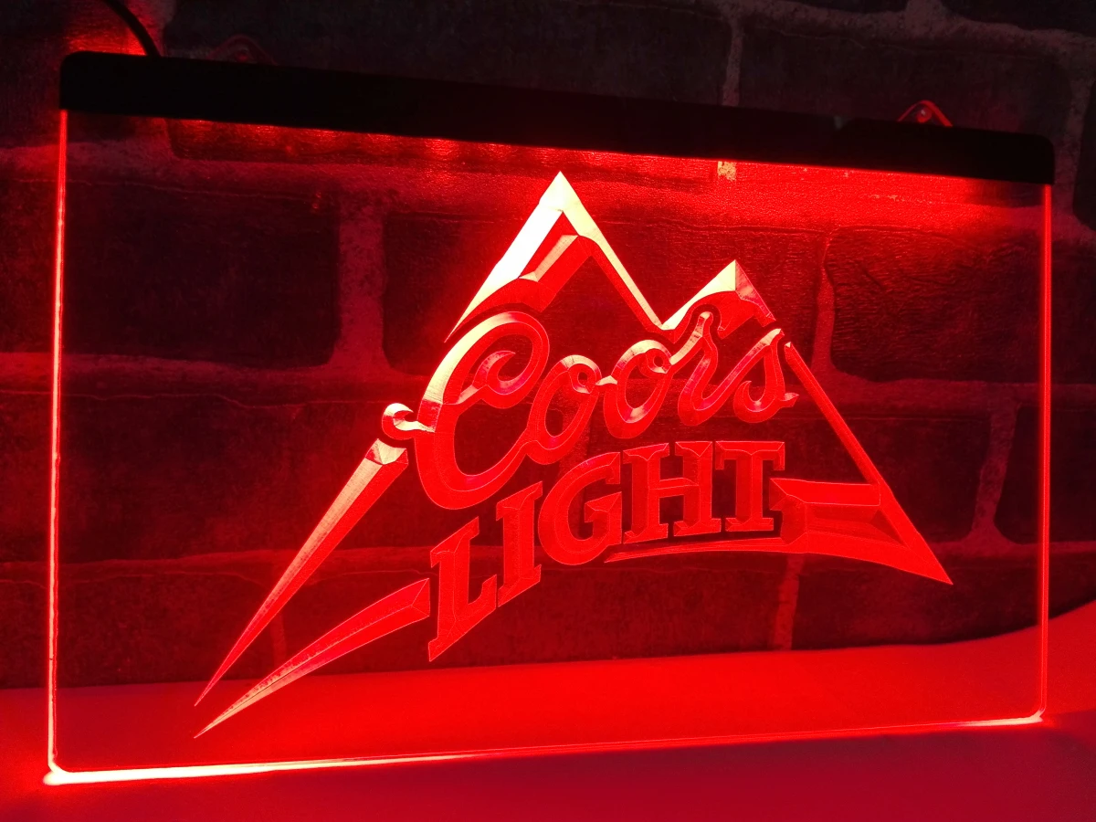 LA004 светлое пиво Coors Бар Паб логотип светодиодный неоновый Световой значок для