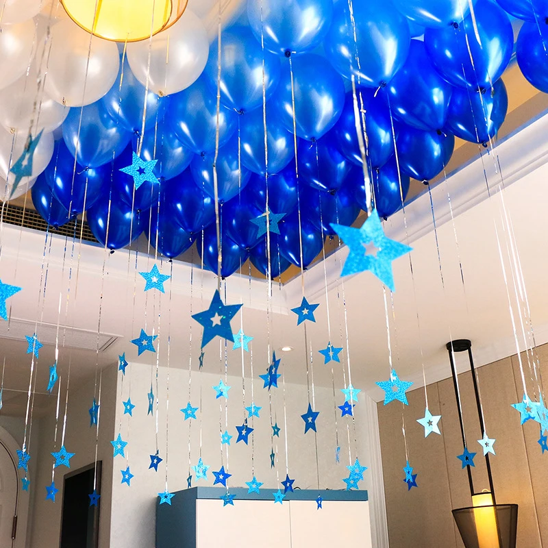 5 шт./лот звезды лазерная карта Любовь Воздушные шары лента кулон Свадебный брак