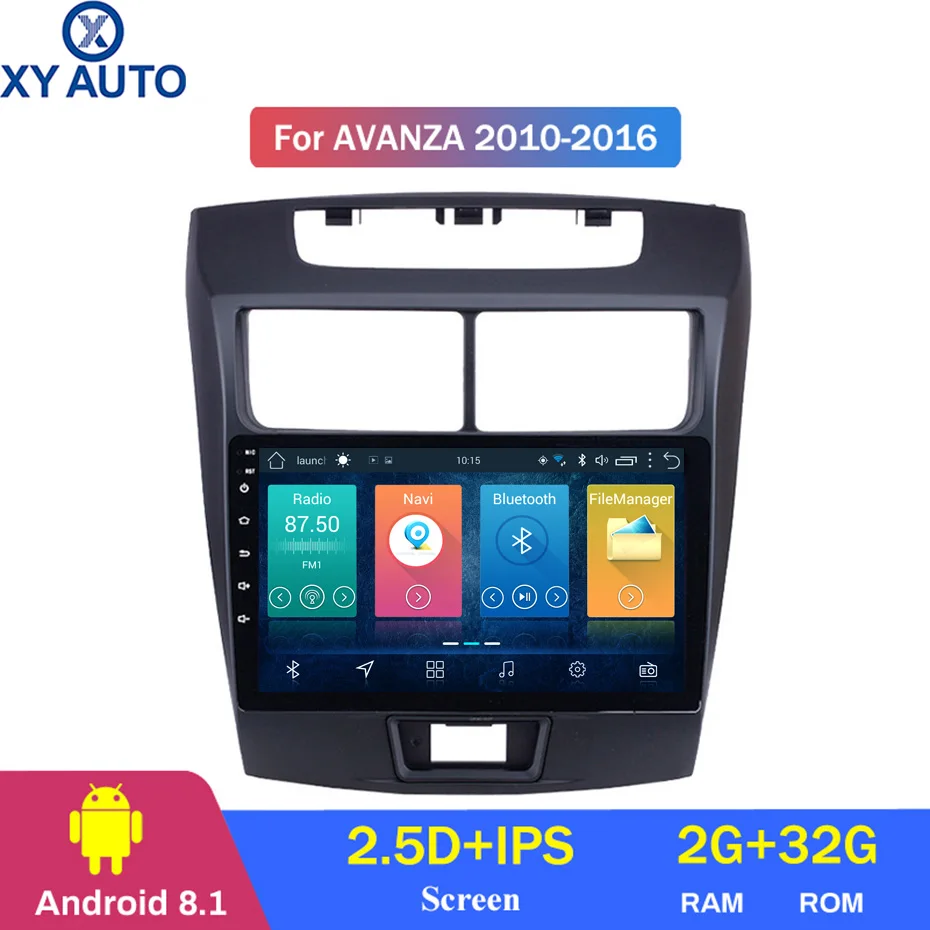 9 дюймовый 2.5D IPS HD мультисенсорный экран Android 8 1 2 Гб ОЗУ 32 ПЗУ NAVI для Toyota Avanza 2010-2016 с