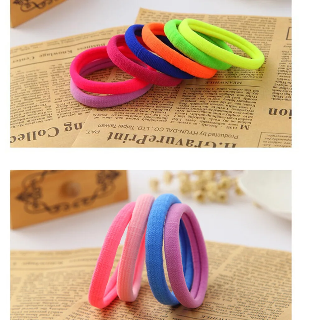 20 шт./лот Цветной волос держатели резинки Женские аксессуары для девочек Для