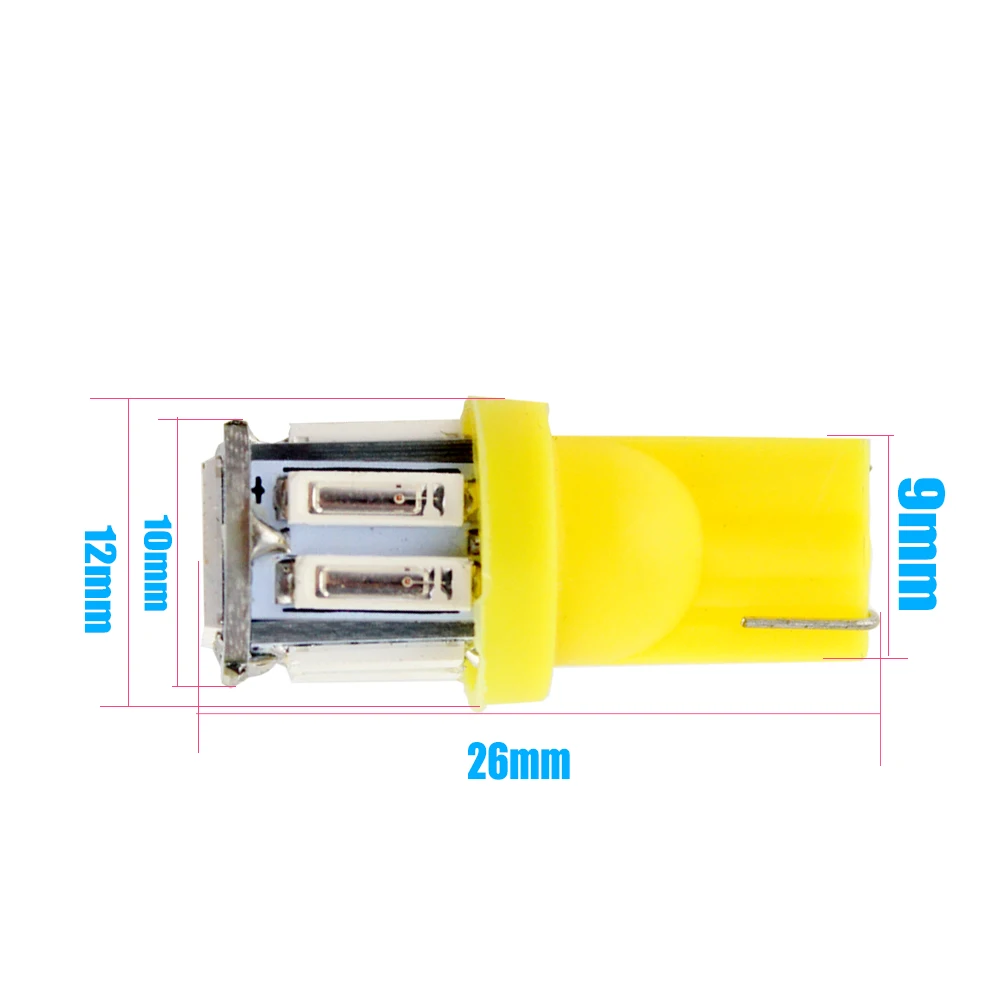 50 шт./лот T10 194 168 7014 10 SMD W5W светодиодов автомобильные дверные фонари 12 в 7000K