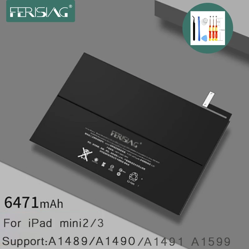 FERISING для Apple iPad mini 2 3 Tablet Battery 2020 Оригинал A1489 A1490 A1491 A1599 Замена bateria Mini2 Mini3 +