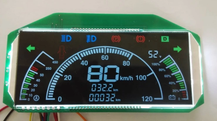 36v48v60v72v Датчик скорости с ЖК дисплеем индикатором питания/скорости/аккумулятора