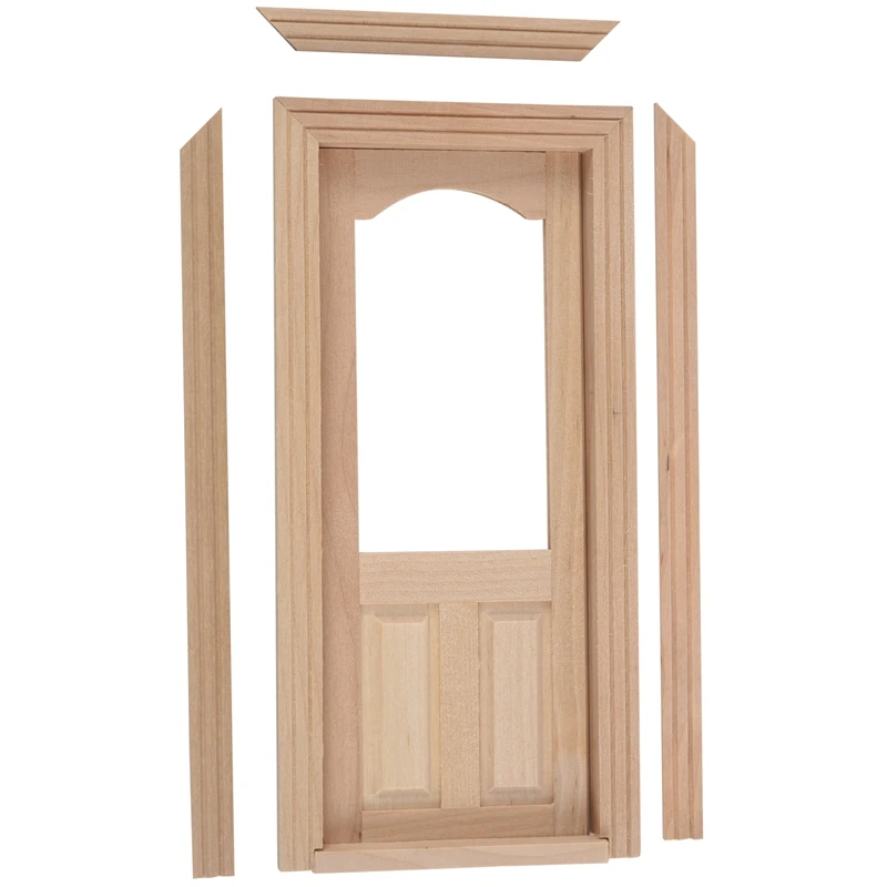 Кукольный домик миниатюрная деревянная дверь мебель модель DIY Неокрашенная