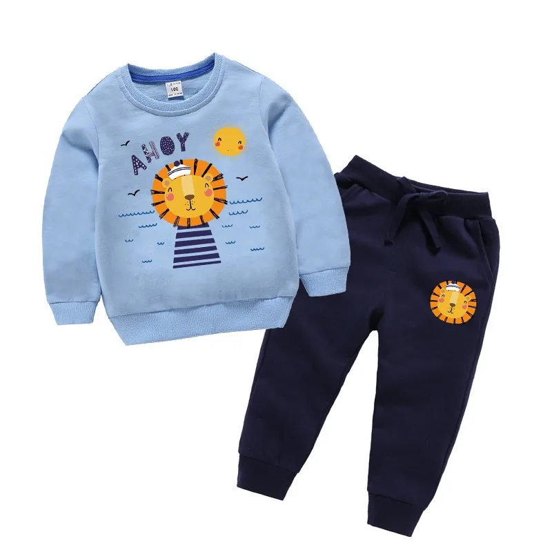 2 шт. хлопковые спортивные костюмы для мальчиков и девочек рубашка + штаны |