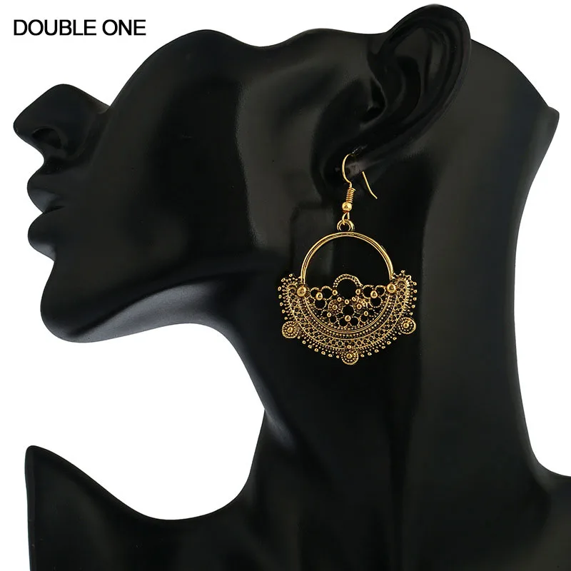 Модные резные Этнические серьги богемные висячие в стиле бохо женские массивные