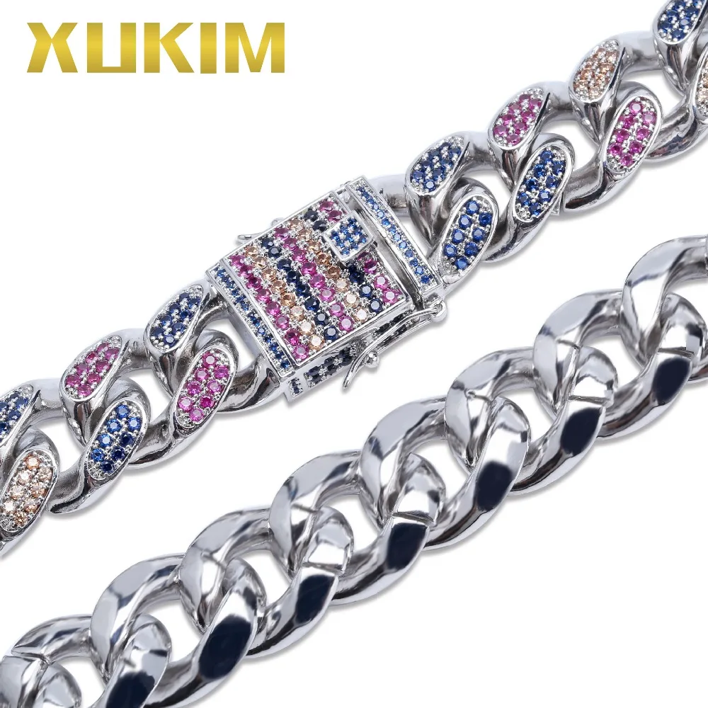 Xukim ювелирные изделия 18 мм микро инкрустированные цветные кубические циркония