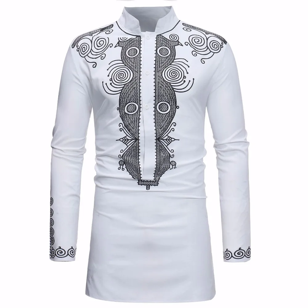 Рубашка Dashiki в африканском стиле для мужчин Новинка весна-осень 2021 рубашка с