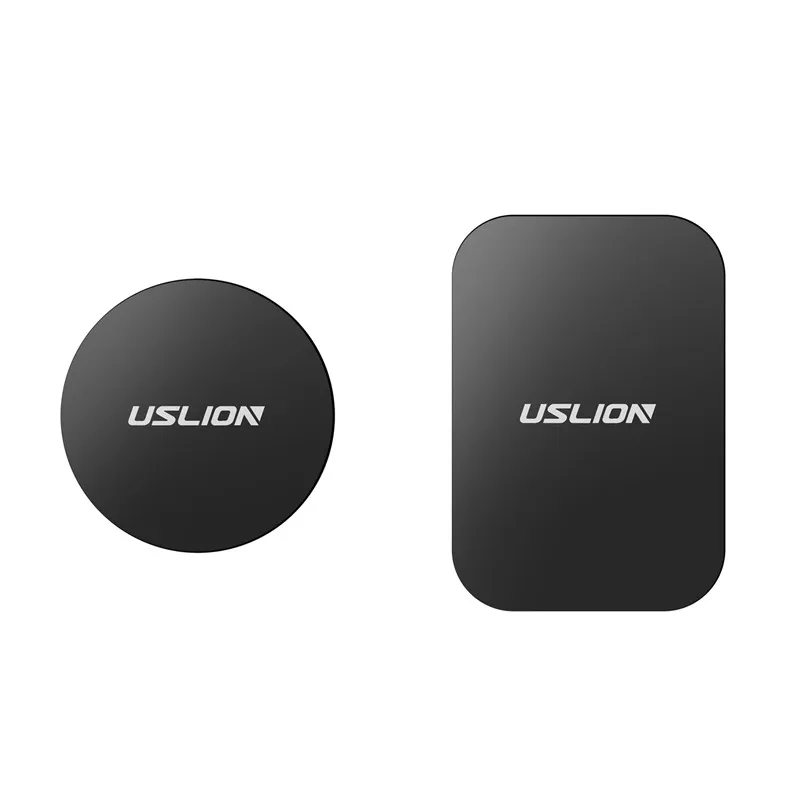 1 Square and 1 Round USLION металлическая пластина-диск для магнита, автомобильный держатель для телефона, железный лист, наклейка для магнитной подставки для мобильного телефона, автомобильная Адсорбция, новинка - Цвет: 1 Square and 1 Round