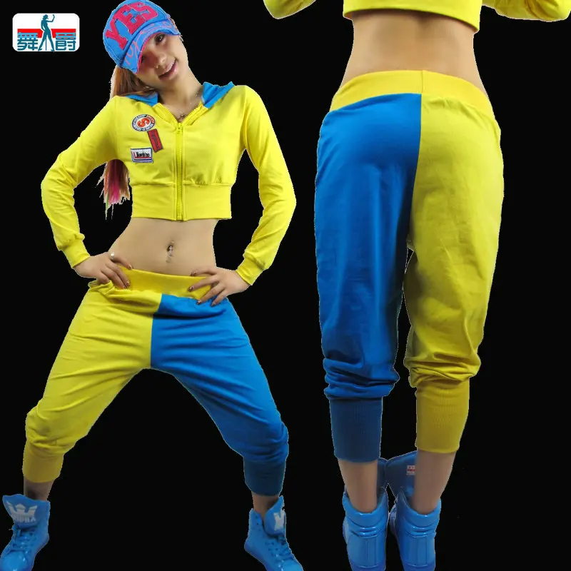 

New fashion Harem Hip Hop Dance Pants Sweatpants Costumes Spliced Panelled performance wear harem loose jazz trousers