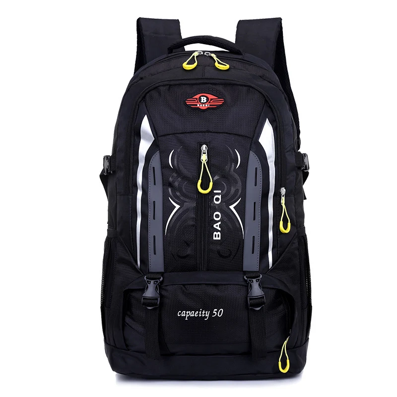 Black 50L походный рюкзак, рюкзак для мужчин и женщин, нейлоновый водонепроницаемый рюкзак для кемпинга, трекки, путешествий, альпинизма, охоты, спорта на открытом воздухе, сумка XA951WD - Цвет: Black